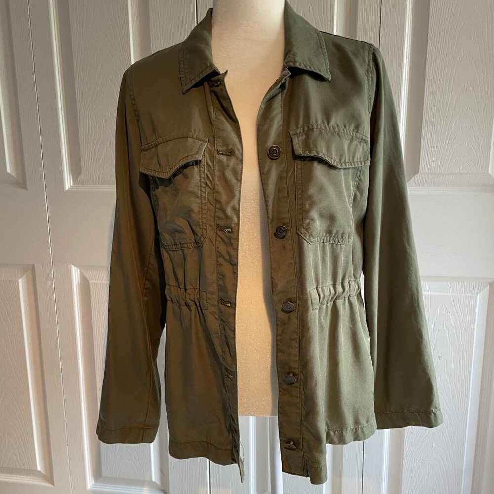 GAP Utility Jacket Women's Size X-Small Army Green Pockets Casual Outdoor EUC